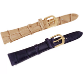 Judith Ripka Stainless Steel Goldtone Leather Watch Straps